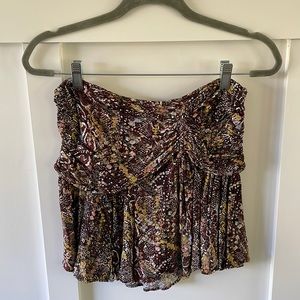 Free People printed mini skirt